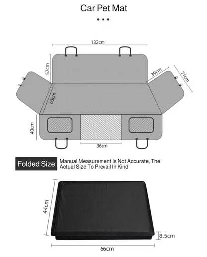 カーペット型ペットマット：車内用拡張ドッグケネル 取り外し可能ハンモック式ドッグマット／高耐荷重ハードボード搭載