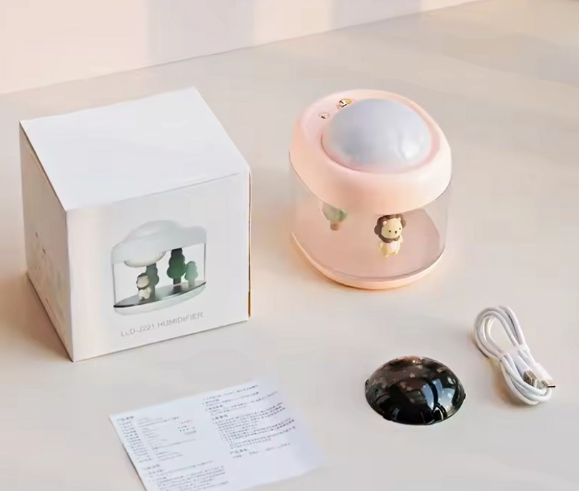 加湿器と3Dキャラクターを備えたスタープロジェクターランプ cute pet