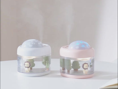加湿器と3Dキャラクターを備えたスタープロジェクターランプ cute pet