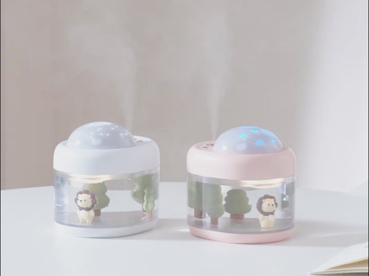 加湿器と3Dキャラクターを備えたスタープロジェクターランプ cute pet